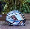 Integraal Motorhelm Pista GP RR ZILVER YAMA hha anti-fog vizier Man Rijden Auto motorcross race motorhelm