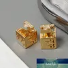 New Ear Studs Personalized Trendy Geometric Square Metal Hollow Light Luxury All-Match Diamond-Embedded High Sense Eardrops Earrings