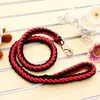 juchiva Dog Collars 1.2M Length Large Hand-knitted Leash Nylon Rope Iron Buckle Pet Traction for Big Breed Dogs Firm