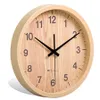 12 Inch Round Wall Clock Wooden Modern Design Antique Wooden Wall Clock Big Home Christmas Home Decoration Accessories Needle2246