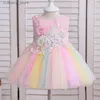 Robes de fille Bébé filles robes baptême vêtements d'été baptême fête robe de mariée enfant en bas âge filles robe Infantil 1 an princesse vêtements L240313