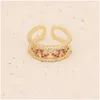 Rings 2022 New Copper Micro Zircon Eye Love Star Set Womens Ring Ins Handicraft R092 Drop Delivery Jewelry Dh7Vy