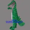 Trajes da mascote verde crocodilo jacaré dinossauro dino mascote traje adulto personagem dos desenhos animados circularizar flyer iniciar negócios zx63