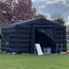 Dostosowany projekt 9mlx9mWX4.5mh (30x30x15 stóp) nadmuchiwany pełny czarny namiot do dekoracji reklamowej imprezy Blow Up Hall Camping Calopy