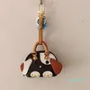 Porte-clés dessin animé éléphant rose, sac en coquille de chien mignon, mode tout en diagonale, sac pour casque, pendentif avec boîte, 2024