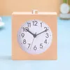 Other Clocks Accessories Desk Alarm Clock Wood Childrens Bedroom Bedside Clock Cute Primary School Students Night Light Silent Cartoon ClockL2403