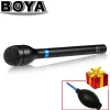 Mikrofonlar Boya BYHM100 Handheld Dinamik Mikrofon Mikrofon OmniDirectional XLR Konektör Alüminyum Alaşım Vücut Ekstra Uzun Sap