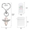 Porte-clés 40 ensembles Pearl Angel avec porte-clés en forme de coeur Ensemble de faveur de mariage comprenant des sacs-cadeaux A