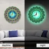 Luminous Diamond Painting Clock Mandala Diamond Painting Cross Stitch Diamond Embroidery Special Shaped Beads Home Wall Decor 2012288y