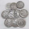 10st Morgan Skull Zombie Skeleton Coins Olika mönster Intressant kopieringsmyntkollektion292L