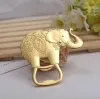 Guldbröllop gynnar och gåva Lucky Golden Elephant Wine Bottle Opener