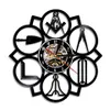 1 шт. масонский Мейсон виниловая пластинка настенные часы Винтаж 3D ручной работы домашний декор настенные часы LJ201208303Z