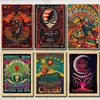 Panneau en métal avec tête de mort abstraite, décoration d'intérieur, affiches en étain The Grateful Dead, plaques métalliques d'art mural de dessin animé, panneau de Pub et de Bar pour chambre à coucher Q072270q