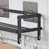 Kitchen Storage Punch-free Hook Wall Mounted Kitchenware Rack Accessories Cabinet Organizers Up