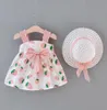 Girl039s Dresses Summer Lovely Baby Girls Dress Hats 2PCS Watermelon Printed Bowknot Strapless ALine Mini SundressGirl039s5220239