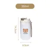 Water Bottles 350ml/500ml Transparent Plastic Creative Drink Cartoon Bottle With Portable Travel Tea Cup