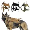 Arnés de perros táctico Conjunto de correa militar sin tirantes de entrenamiento de mascotas collares de chaleco para perros grandes grandes al aire libre caminata molle de plomo cofre st227r
