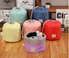 2016 Arrival Barrel Shaped Travel Cosmetic Bag Nylon Polyester High Capacity Drawstring Elegant Drum Wash Bags Makeup Organizer St8896374