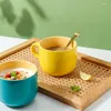 Tasses Pot ventre lait tasse grande capacité avoine petit déjeuner ménage soupe bol créatif en céramique tasse outils à boire