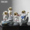 Criativo resina música astronauta decoração de casa estatuetas nórdico estátuas em miniatura spaceman esculturas acessórios decoração 210804251k