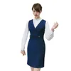 Çalışma Elbiseleri Bayanlar iş takımları resmi durum kıyafetleri resepsiyonist elbise ofis üniformaları beyaz yaka sınıfı