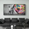 Decorative Painting Wall Art Picture and Living Room Canvas Painting for Modern Home Decoration Children Graffiti Fist Handcuffs290K