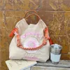 Kawaii Ball Chain Canvas Bag Embroidery LargeCapacity Girl Cute Handbag Shopping Oxford Shoulder Nylon 240301