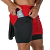 Shorts masculinos Anime Berserk Correndo Homens Fitness Gym Treinamento 2 em 1 Esportes Quick Dry Workout Jogging Double Deck Verão