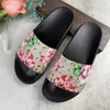 Moda flor salto lona tazz chinelo floral slide sandália top mulher homem cobra tigre praia sapato de borracha sliders mocassins de couro sandale DHgate sapatos de designer de luxo