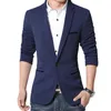 Varumärke Mens Casual Blazers Autumn Spring Fashion Slim Sacka Jacket Men Blazer Masculino Clothing Vetement Homme M ~ 5XL AY1415 240306