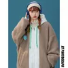 Trench da donna coreano di grandi dimensioni inverno lana di agnello abbigliamento in cotone diamante plaid parka ragazze capispalla giacche BD597