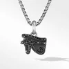 Aa Designer Pendant Necklace Sweet Love Jade Sterling Silver Set with Black Spinal Crystal for Direct Sale