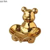 Cute Animal Shape Ceramic Soap Dish Holder Home Bathroom Solid Color Draining Soap Box Shelves Storage Rack Bathroom Accessories 240228