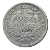 ABD Liberty Oturmuş Dime 1856 P S Craft Gümüş Kaplama Kopya Para Metalleri Metal Ölümleri Üretim Fabrikası 301a