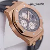 Montre à quartz Athleisure AP Epic Royal Oak Offshore Series 26470 pour homme en or rose - Machines automatiques - Montre de sport de luxe suisse - Diamètre 42 mm