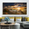 Sea Beach Bridge Posters And Prints Landscape Pictures Canvas Painting HD Pictures Home Decor Wall Art For Living Room Sunset255w