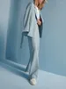 Spodnie damskie Summer retro drape High talia 4 kolorów boczne zamek błyskawiczny proste cienkie, swobodne spodnie w całości