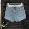 Letters Denim Broek Shorts Voor Vrouwen Designer Jeans Hoogwaardige Korte Broek Mode Casual Broek Jean