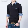 Polos pour hommes mode coréenne manches Polos printemps nouveau T-shirt vêtements affaires décontracté coton ldd240312