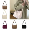 Bag w dół tkaniny bawełniane torebki o dużej pojemności regulowanej długości kołdanego wyściełanego posłańca na ramię kobiety mężczyźni