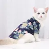 Vêtements pour chiens Style hawaïen Chemise de plage Vêtements Mode Fleur Imprimer Design Petits vêtements Chat Tendance Casual Costume Costume Articles pour animaux de compagnie