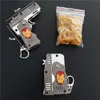 Pistola juguetes llavero pistolas de juguete de goma pistola de Metal plegable regalos Mini pistola 240307