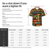 Men's Casual Shirts Colorful De Stijl Hawaiian Shirt Male Beach In The City Short-Sleeved Harajuku Printed Trendy Oversize Blouses