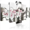 Linda orquídeaNo Frame5PCS Set Vender Beleza de Orquídea Moderna Decoração de Parede de Casa Pintura Impressão em Tela Arte HD Impressão Painting2619