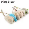 6pcs lot Mix Pet Catnip Mice Cats Toys Fun Plush Mouse Cat Toy For Kitten1157u