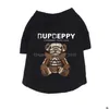 Vêtements pour chiens pour animaux de compagnie des vêtements pour animaux de compagnie manteau en penddy piddy luxurys chiot t-shirt ours lettre imprimée pur coton drop délivre dhwqx