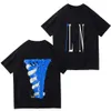 T-shirt pour hommes Designer Vlones T-shirt graphique T-shirt surdimensionné T-shirt d'été Lettre d'impression Lâche polyvalent col rond Couple T-shirt High Street Cotton Top Shirt