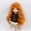 ICY DBS BLYTH DOLL BJDジョイントボディオレンジヘアマットフェイス16おもちゃBL0145 30cmガールギフトアニメ240304