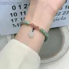 Bangle Premium Gourd Jade Stone Armband med skyddande Buckle Charm Pendant Stylish Ins Design Fashion Jewelry for Women Ideal Gift LDD240312