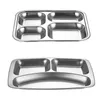 Plates Stainless Steel Dining Plate Compartment Children Fruit Snack Tray Baby Bowl Kitchen Tableware